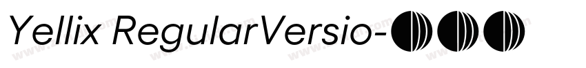 Yellix RegularVersio字体转换